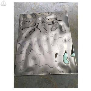 304 בולט כחול צבע מים אדווה עיצוב נירוסטה גיליון - Product Image 3