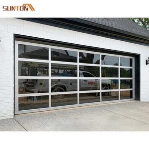 Vente en gros <span class=keywords><strong>porte</strong></span> de <span class=keywords><strong>garage</strong></span> <span class=keywords><strong>sectionnelle</strong></span> moderne <span class=keywords><strong>sur</strong></span> <span class=keywords><strong>mesure</strong></span> 8x7 9x7 9x8 12x7 16x7 16x8 en aluminium verre - Product Image 3