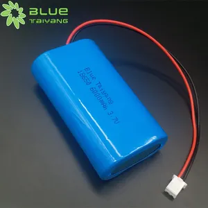 蓝色太阳充电3.7伏锂离子电池18650电池3.7伏6000毫安时电池组