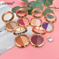 Palette d'ombres à paupières minérales imperméables en gros, marque privée, poudre scintillante, double teinte, dégradé, boîte dorée pour peau claire