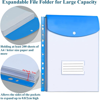 Carpeta Expandible de PP con 11 Orificios, Botones y Etiquetas, con Logotipo Personalizado, para Uso en Oficina