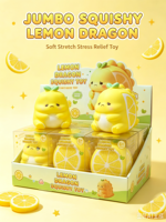 Mainan Squishy Jumbo Aneka Bentuk, Slow Rising TPR, Pereda Stres, Bentuk Buah, Rusa, Lemon, Naga, Blueberry, Kue, Koin, Kalkun