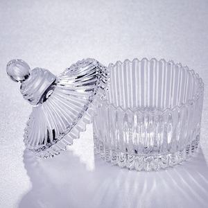 <span class=keywords><strong>Prix</strong></span> de gros des ventes directes d'usine du pot de bonbons en verre cristal transparent rétro exquis et des tasses avec couvercle - Product Image 5