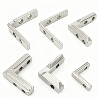 Connecteur d'angle intérieur à rainure, support d'angle en L à 90 degrés pour assemblage de profilés en aluminium à rainure en T