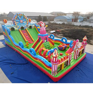 Sân chơi khổng lồ chú hề <span class=keywords><strong>Inflatable</strong></span> công viên giải trí vui vẻ thành phố <span class=keywords><strong>Inflatable</strong></span> Bouncer nhảy lâu đài nhà bị trả lại sân chơi để bán - Product Image 2