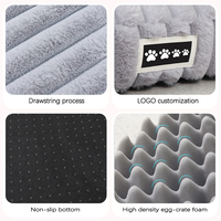 Coussin orthopédique en mousse pour animaux de compagnie, écologique, rectangle, lavable, amovible, respirant, pour chiens et chats, pour intérieur