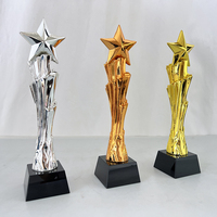 Trophées Étoiles Personnalisés en Or, Argent, Cuivre – Plaque Étoile en Cristal Vierge Personnalisable – MH-NJ00843
