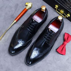 High-end Italian Leather Waterproof Oxford Shoes Handcrafted Embossing Design Elegant Formal Square Toe Lace-up Shoes - Product Image 3