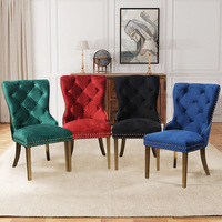 Chaises de salle à manger modernes tuftées tête de lion anneau de traction pieds en métal pour la maison bureau restaurant meubles de salle à manger
