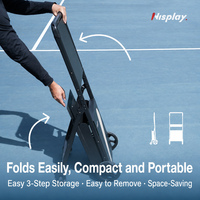 Keranjang Pengumpul Bola Pickleball Profesional Nisplay, Dapat Dilipat, Beroda, Inti Paduan Aluminium, Kapasitas Besar, Peralatan Lapangan