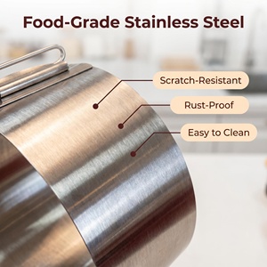 <span class=keywords><strong>Cercle</strong></span> <span class=keywords><strong>à</strong></span> <span class=keywords><strong>pâtisserie</strong></span> rond en acier inoxydable pour mousses, gâteaux chiffon, desserts glacés et pâtisseries - Product Image 6