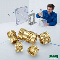 Inserto de Fusión en Caliente Resistente al Desgaste, Cobre Sólido M2 M4 M5, para Proyectos de Fabricación, Enrutadores, Moldeo por Inyección Eléctrica, Fijaciones