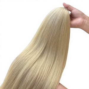 Extensiones de Cabello Humano al Por Mayor, Cabello Vietnamita Virgen, Puntas Completas, Color Rubio # 60C |   70-75-80-85cm - Product Image 1