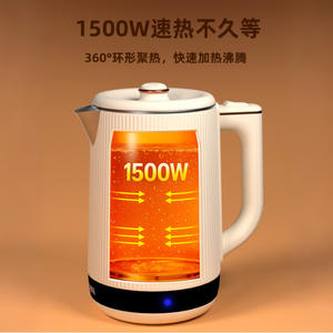 กาต้มน้ำไฟฟ้า AUX 1.5 ลิตร 1500 วัตต์ ต้มน้ำเร็ว ปิดอัตโนมัติ สำหรับใช้ในครัวเรือน สีขาว - Product Image 1