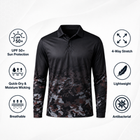 Maillots de pêche personnalisés directement de l'usine en Australie, UPF 50+, chemise de pêche à manches longues sublimée pour homme, uniforme d'équipe de bateau