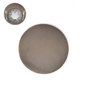 MANTOLESINDIVIDUALES REDONDOS DE POLIÉSTER DIAM. 38CM MARRÓN - Product Image 1