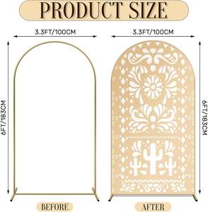 Meksika Talavera 2-Sided elastik Spandex kemer zemin bej sarı arka okul için noel bebek duş düğün fabrika - Product Image 4