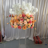 IFG Nouvelles Idées de Produits Fleurs Artificielles en Soie Orange Jaune Rose Boule de 60 cm de Diamètre Mariage Noël Halloween