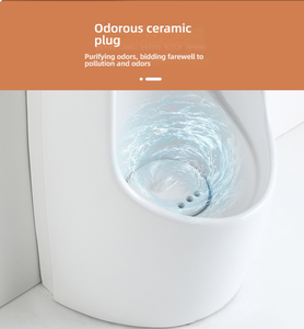 Urinario de cerámica montado en la pared para uso en hoteles, accesorios de baño comerciales de diseño moderno - Product Image 2