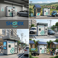 Nouveau système de stockage d'énergie et de recharge tout-en-un, système de batterie BESS 240 kWh avec chargeur EV DC standard CCS2 120 kW, certifié CE