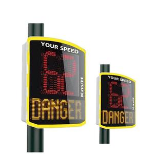 Radar de Velocidad Solar con Pantalla LED, Montaje en Poste, IP65, Marco de Aluminio, 35 mph, Advertencia de Tráfico - Product Image 3