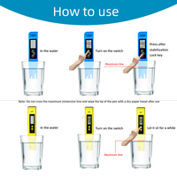 Testeur de qualité de l'eau Stylo de test portable Type TDS Meter EC Meter Stylo de test d'eau 3 en 1 avec stylo de test Temp TDS EC