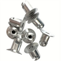 Boutons à quart de tour en aluminium argenté Allen Head 7/16 x 0,500 pouces, vis à tête fraisée, attaches, pièces de voiture de course