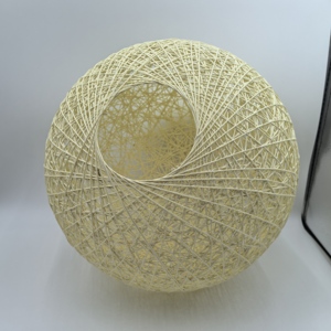 <span class=keywords><strong>Paralume</strong></span> a sfera in Rattan <span class=keywords><strong>Beige</strong></span> di 30cm di diametro per la moderna lampada a sospensione del ristorante da soggiorno - Product Image 5
