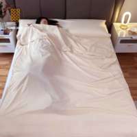 Drap de voyage simple et double léger doublure de sac de couchage sac de couchage doux ultraléger pour adultes sacs d'hôtel et de voyage