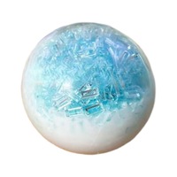 Jouet à presser, Balle moelleuse effet glace pilée, Jouet anti-stress à rebond lent et moulable, Balle sensorielle couineuse