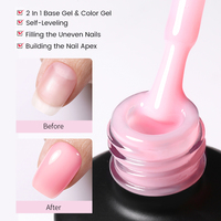 BORN PRETTY PRO OEM Rubber Base Builder Gel 15ml Auto-nivelant Couleur Caoutchouc Base Coat Gel Structurel pour la Construction des Ongles