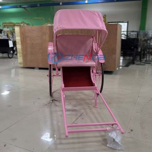 Factory selling high-quality <b>pink</b> rickshaws two-wheeled special transport manufacturers selling rickshaws - Product Image 5
