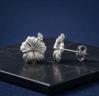 Bague Fleur d'Hibiscus Hawaïenne, Bijou Plage Océanique, Motif Végétal Néerlandais des Îles Hawaïennes