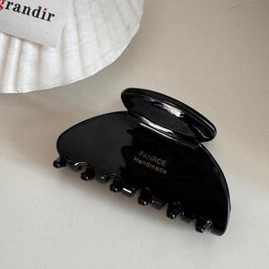 DOWELL Épingle à cheveux en acétate de <span class=keywords><strong>style</strong></span> coréen rétro en forme d'éventail, taille moyenne, pour <span class=keywords><strong>coiffure</strong></span> mi-haute, fixation arrière de la tête, haut de gamme, en forme de requin - Product Image 4