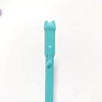 Stylo bille effaçable à la chaleur en métal 0,5 mm, motif chat mignon qui fait la queue, pour étudiants – Papeterie créative