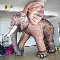 Éléphant gonflable réaliste de défilé d'animal d'éclairage décoratif fait sur commande de partie extérieure à vendre
