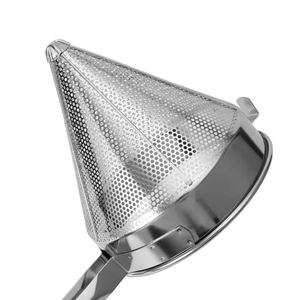 Embudo cónico de acero inoxidable engrosado para cocina con filtro de malla para aceite - Product Image 5