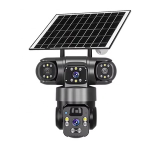 Caméra de sécurité extérieure PTZ à énergie solaire 4G Double objectif Stockage sur le cloud Vision nocturne Détection de mouvement - Product Image 3