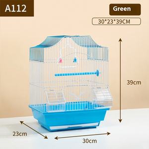 Kaplan cilt şakayık kuş papağan Metal kafes ile düğme kapatma küçük süs kafes yetiştiriciliği için ev Villa kullanımı için evcil - Product Image 3