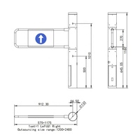 Porte d'oscillation automatique impressionnante en métal d'ouvreur de moteur pour l'hypermarché avec le lecteur de QR