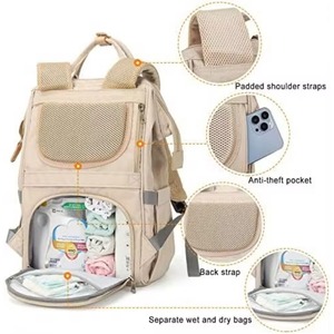 กระเป๋าเป้สะพายหลังใส่ผ้าอ้อมเด็ก 5-in-1 รุ่น Magna Travel Back Pack ขนาดใหญ่พิเศษ พร้อมแผ่นรองเปลี่ยนผ้าอ้อม, กระเป๋าใส่ผ้าอ้อม, กระเป๋าใส่จุกนมหลอก, ที่แขวนรถเข็นเด็ก - Product Image 4