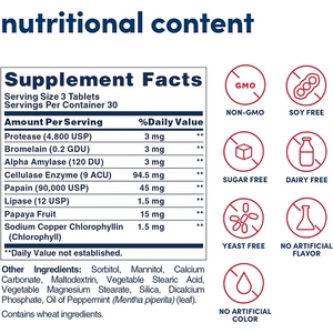 90 đếm siêu Enzyme đu đủ cộng với Viên nhai hương vị đu đủ tự nhiên thúc đẩy tiêu hóa & hấp thụ chất dinh dưỡng - Product Image 2