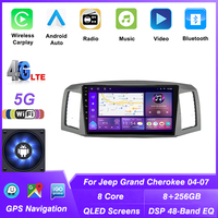 Autoradio Android 13 pour Jeep Grand Cherokee 2004-2007, Car-play, autoradio 2 DIN, navigation GPS, lecteur multimédia, lecteur vidéo