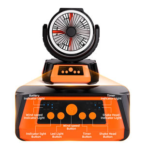 وصول جديد-mAh بطارية مزدوجة شفرة مخيم في الهواء الطلق مروحة بقيادة فانوس وخطاف خيمة في الهواء الطلق المحمولة Usb قابلة لإعادة الشحن مروحة التخييم - Product Image 3