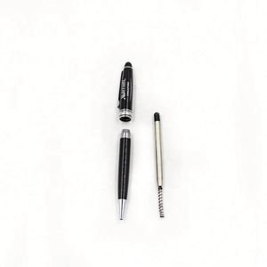Stylos à bille de luxe OEM Chine, noirs, avec logo personnalisé, en métal, de haute qualité, ensembles de stylos exécutifs pour cadeaux - Product Image 3