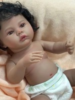 Poupée Reborn réaliste de 19 pouces en vinyle souple, jouet pour enfants, cadeau, vente en gros, personnalisable