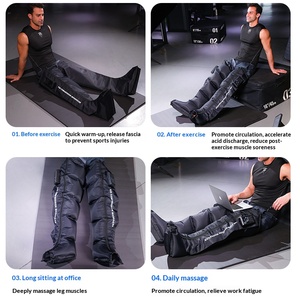 OEM/ODM 5 Chambers Air Compression <span class=keywords><strong>Therapy</strong></span> Leg Sleeves Pump Boots dengan Layar Sentuh LCD Presoterapia Pijat untuk Pemulihan Kaki. - Product Image 2