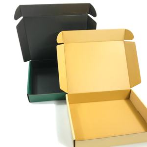 Boîtes postales en papier noir recyclables personnalisées en gros, revêtement UV, pliage de logo pour artisanat de cadeaux et affichage postal - Product Image 1