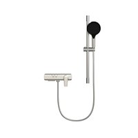 Ensemble de douche Weihao en laiton nickel brossé avec bouton piano, fixation murale, 2 fonctions, pour salle de bain