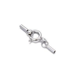 Embout en argent sterling S925 avec fermoir à homard, tube intérieur de 8 mm pour connecteurs de cordon en cuir pour la fabrication de colliers de bijoux - Product Image 5